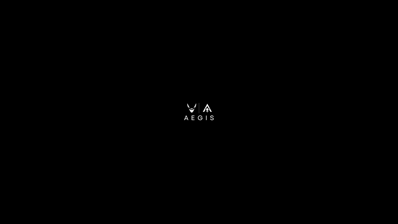 AEGIS platform identity on a black field