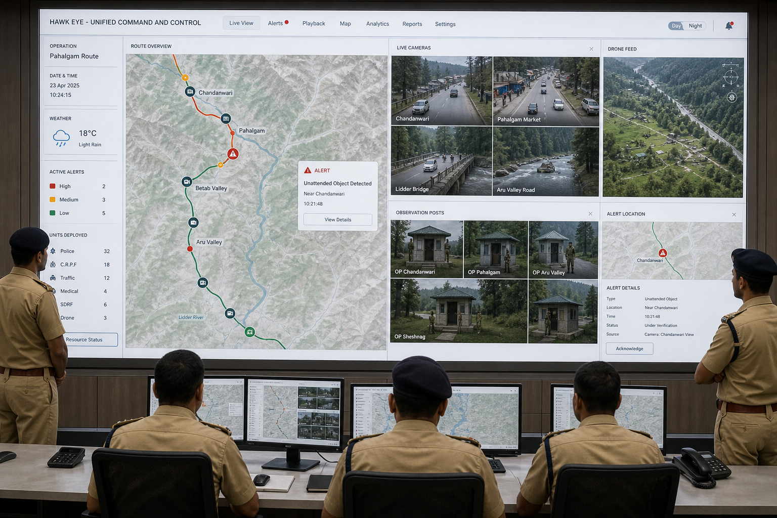 Project Hawk Eye integrated route surveillance