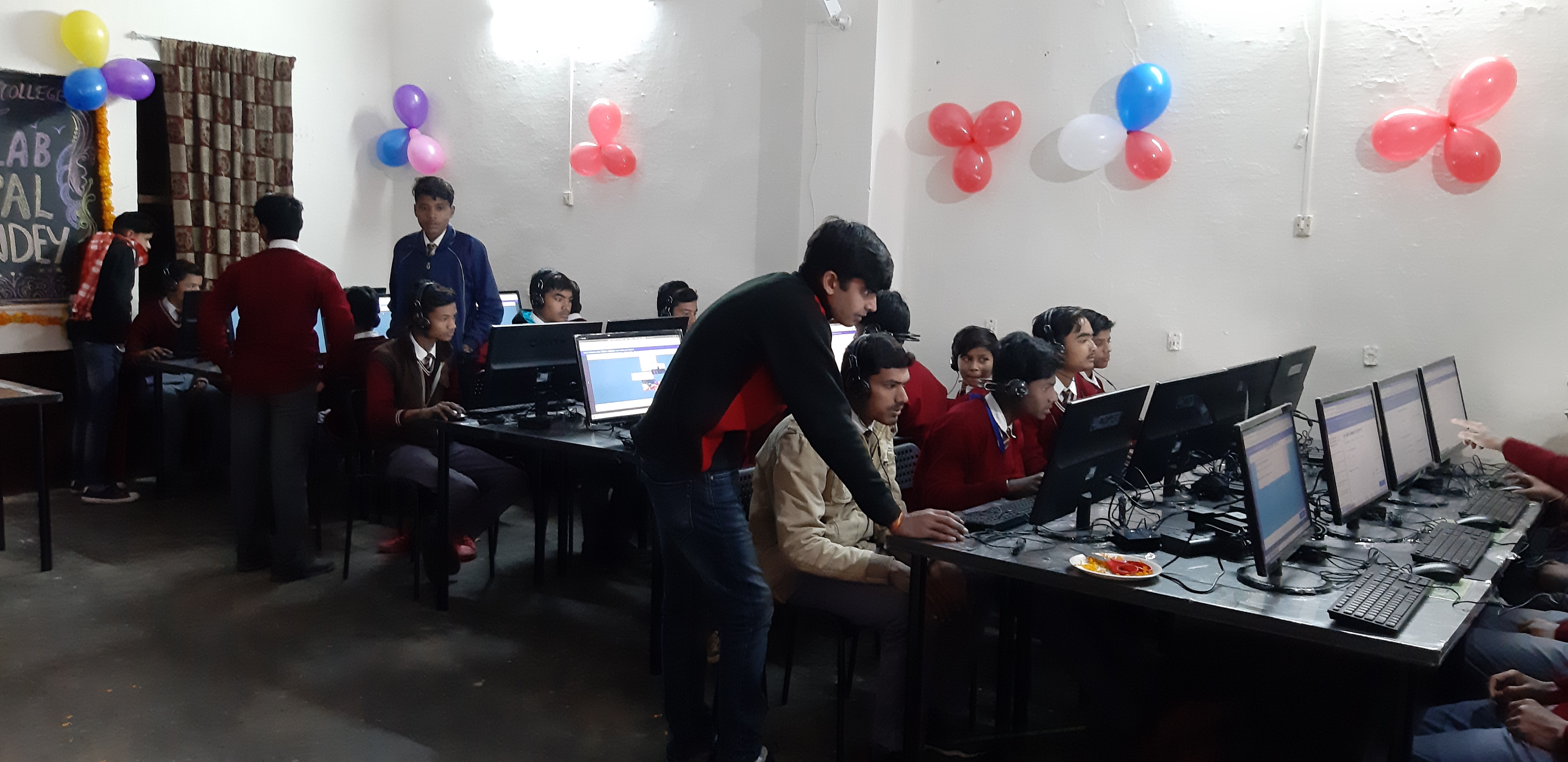 After: AI-powered classroom with digital learning tools